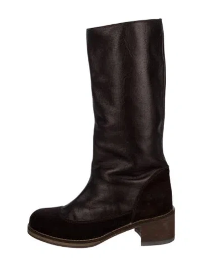 Pre-owned Escada Leather Boots In Brown