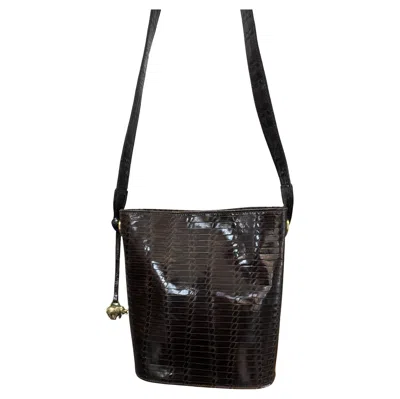 Pre-owned Escada Leather Bucket Hand Bag Brown Never Used 1990s Handbag Purse