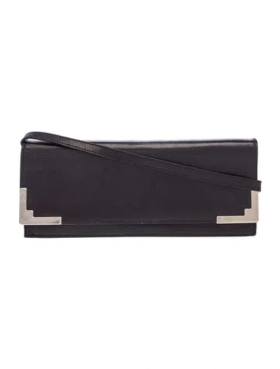 Pre-owned Escada Leather Clutch In Black
