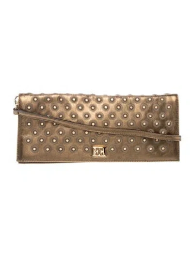 Pre-owned Escada Leather Clutch In Neutrals