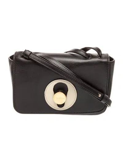 Pre-owned Escada Leather Crossbody Bag In Black