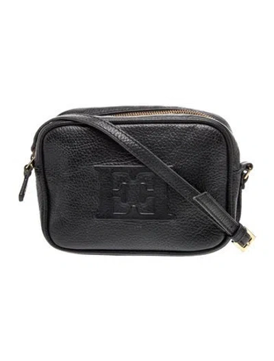Pre-owned Escada Leather Crossbody Bag In Black