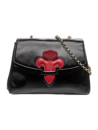 Pre-owned Escada Leather Crossbody Bag In Black