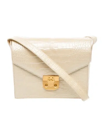 Pre-owned Escada Leather Crossbody Bag In Neutrals