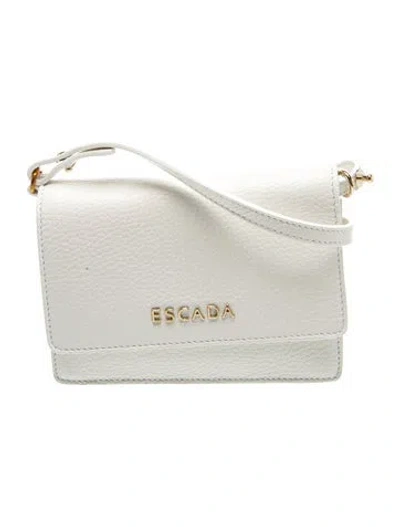 Pre-owned Escada Leather Crossbody Bag W/ Tags In White