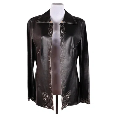 Pre-owned Escada . Leather Jacket. Genuine Leather. In Black