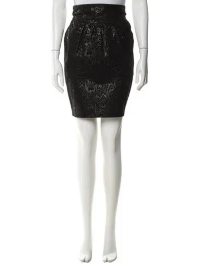 Pre-owned Escada Leather Knee-length Skirt In Black