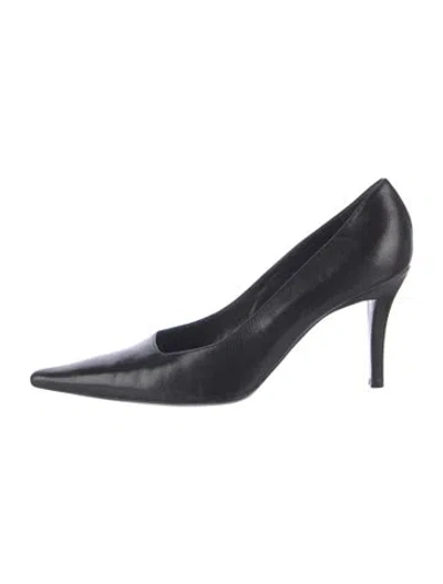 Pre-owned Escada Leather Pumps In Black