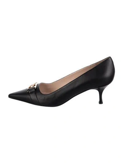 Pre-owned Escada Leather Pumps In Black
