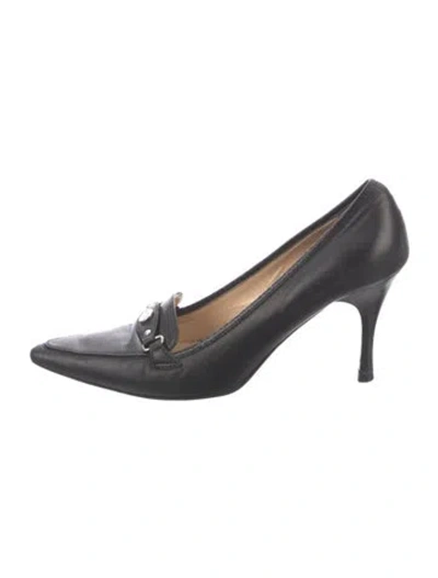Pre-owned Escada Leather Pumps In Black