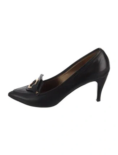 Pre-owned Escada Leather Pumps In Black