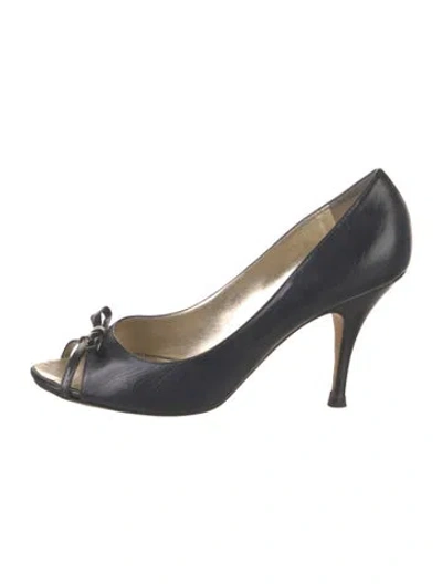 Pre-owned Escada Leather Pumps In Blue