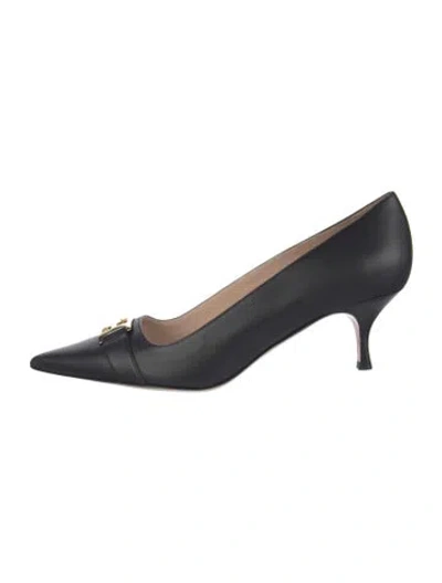 Pre-owned Escada Leather Pumps In Blue