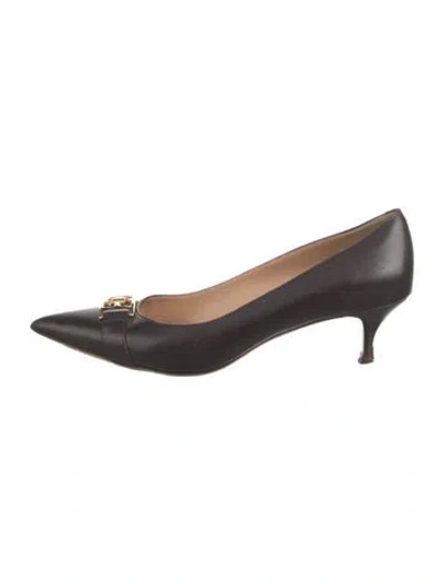 Pre-owned Escada Leather Pumps In Brown
