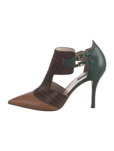 Pre-owned Escada Leather Pumps In Multi