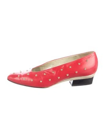 Pre-owned Escada Leather Pumps In Red