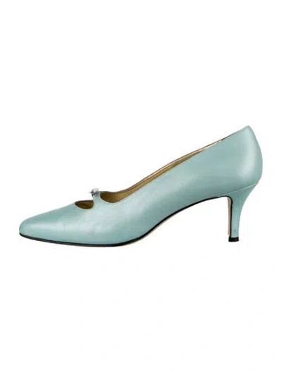 Pre-owned Escada Leather Pumps In White