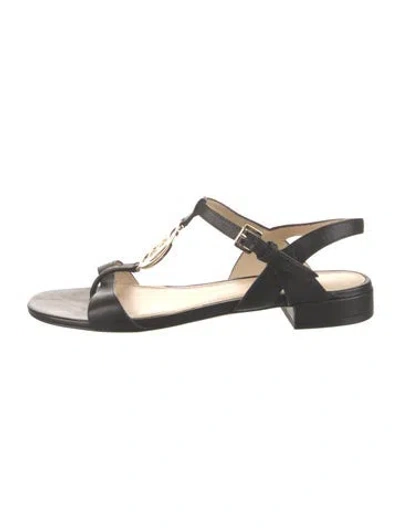 Pre-owned Escada Leather Sandals In Black