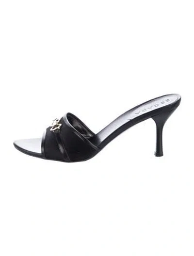 Pre-owned Escada Leather Sandals In Black
