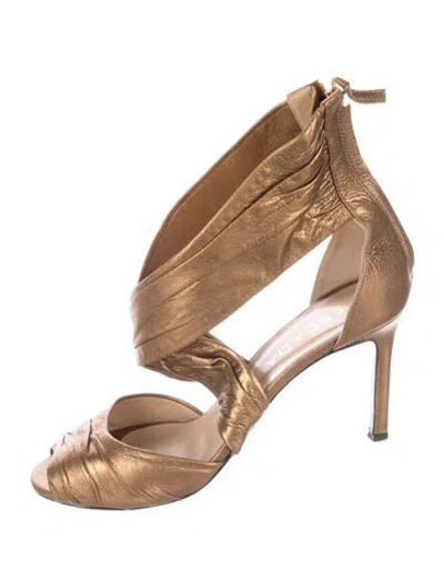 Pre-owned Escada Leather Sandals In Brown