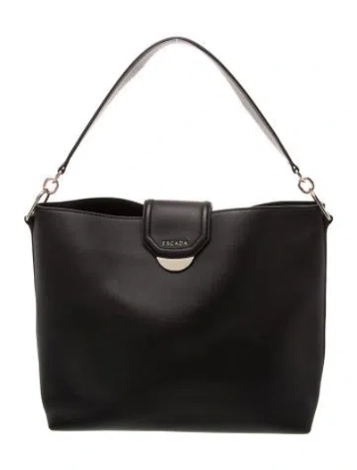 Pre-owned Escada Leather Shoulder Bag In Black