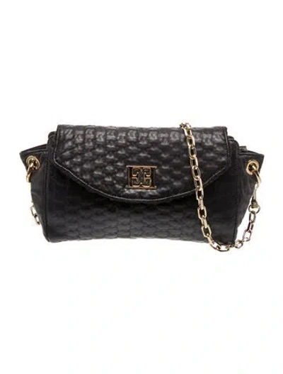 Pre-owned Escada Leather Shoulder Bag In Black