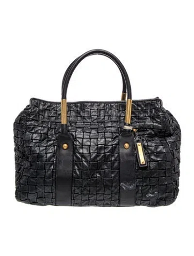 Pre-owned Escada Leather Shoulder Bag In Black