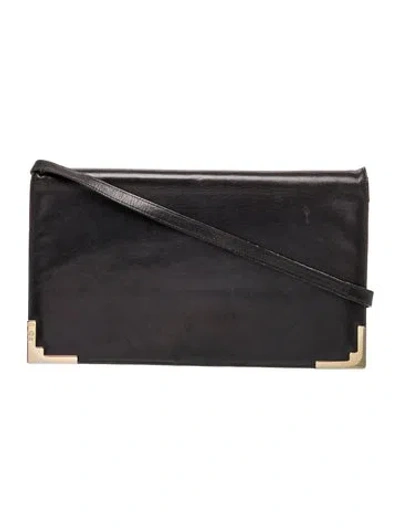 Pre-owned Escada Leather Shoulder Bag In Black