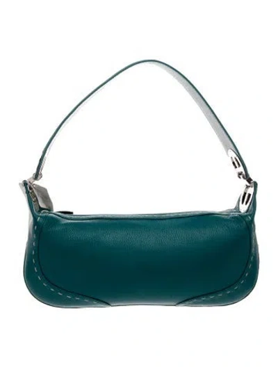 Pre-owned Escada Leather Shoulder Bag In Blue