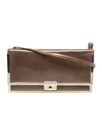 Pre-owned Escada Leather Shoulder Bag In Brown