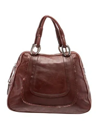 Pre-owned Escada Leather Shoulder Bag In Brown