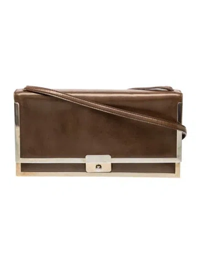 Pre-owned Escada Leather Shoulder Bag In Brown
