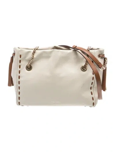 Pre-owned Escada Leather Shoulder Bag In Neutral