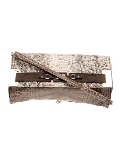 Pre-owned Escada Leather Shoulder Bag In Neutrals