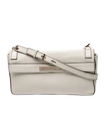 Pre-owned Escada Leather Shoulder Bag In Neutrals