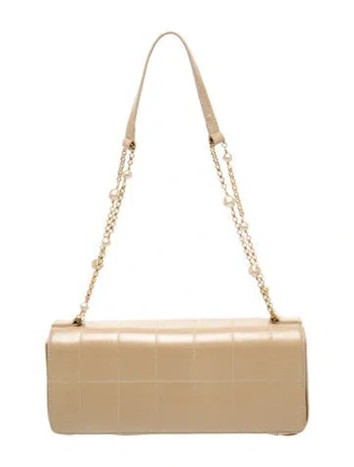 Pre-owned Escada Leather Shoulder Bag In Neutrals