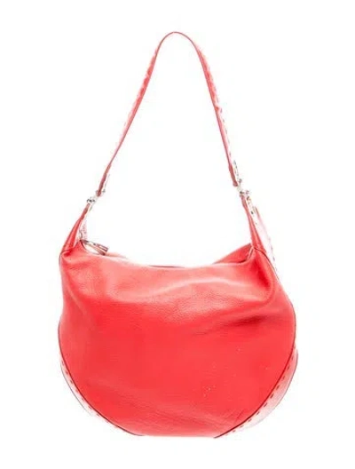 Pre-owned Escada Leather Shoulder Bag In Red
