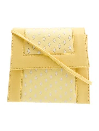 Pre-owned Escada Leather Shoulder Bag In Yellow