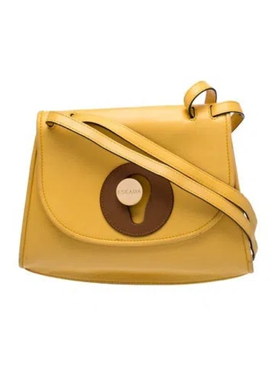 Pre-owned Escada Leather Shoulder Bag In Yellow