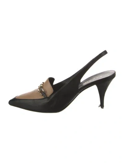 Pre-owned Escada Leather Slingback Pumps In Black