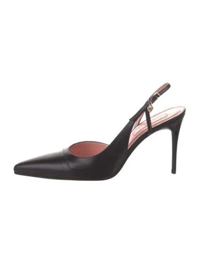 Pre-owned Escada Leather Slingback Pumps In Brown
