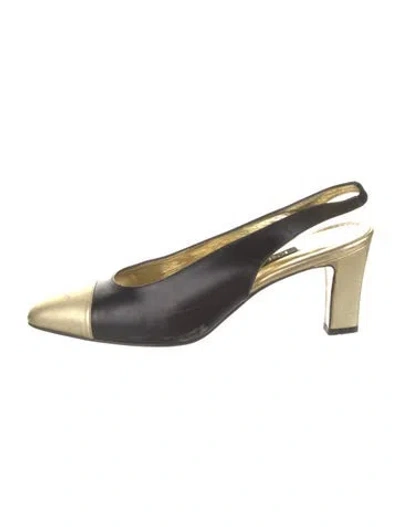 Pre-owned Escada Leather Slingback Pumps In Multi