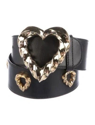Pre-owned Escada Leather Studded Accents Belt In Black