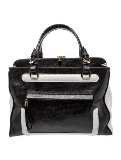 Pre-owned Escada Leather Top Handle Bag In Black