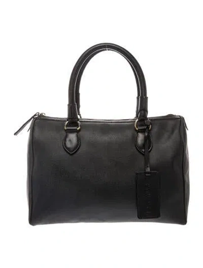 Pre-owned Escada Leather Top Handle Bag In Black