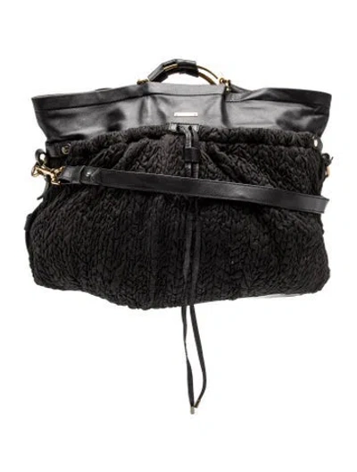 Pre-owned Escada Leather Top Handle Bag In Black