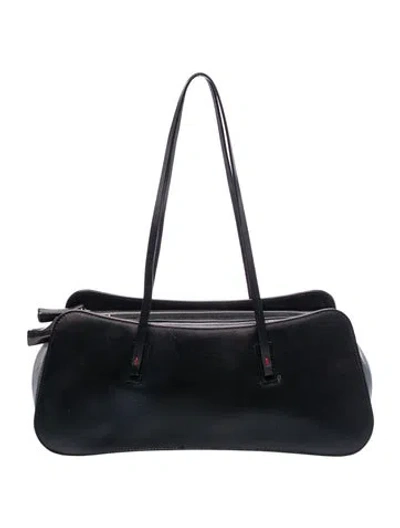 Pre-owned Escada Leather Top Handle Bag In Black