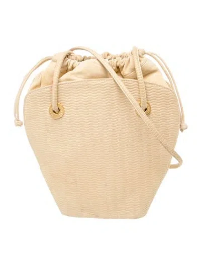Pre-owned Escada Leather Top Handle Bag In Neutrals