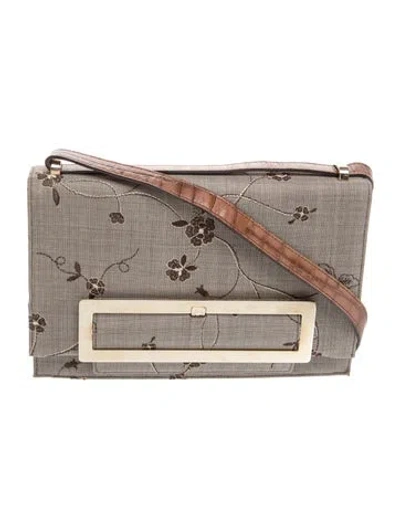 Pre-owned Escada Leather Top Handle Bag In Neutrals