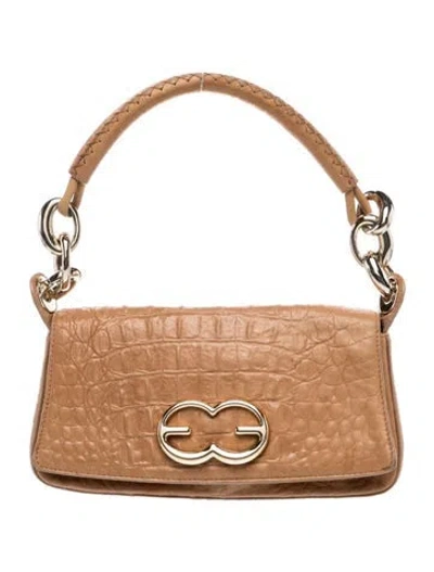 Pre-owned Escada Leather Top Handle Bag In Neutrals